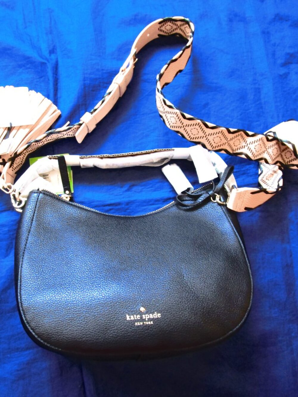 KATE SPADE HANDBAG-NEW-BLACK-HAYES STREET-WITH SPECIAL STRAP